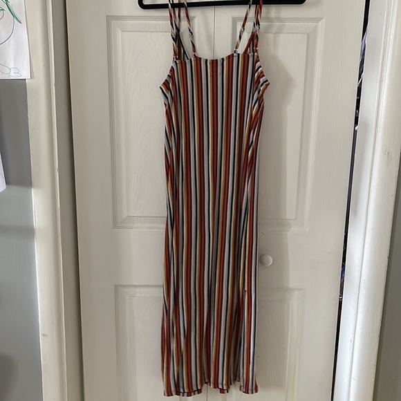 MinPink vertical stripes midi dress - Picture 3 of 4